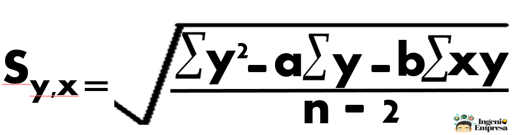 Formula error estándar de estimación