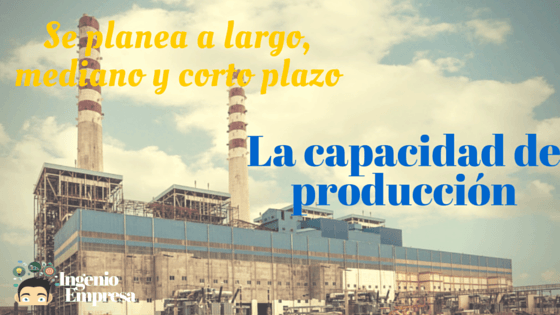 Plazos para la capacidad de producción Capacidad según el tiempo