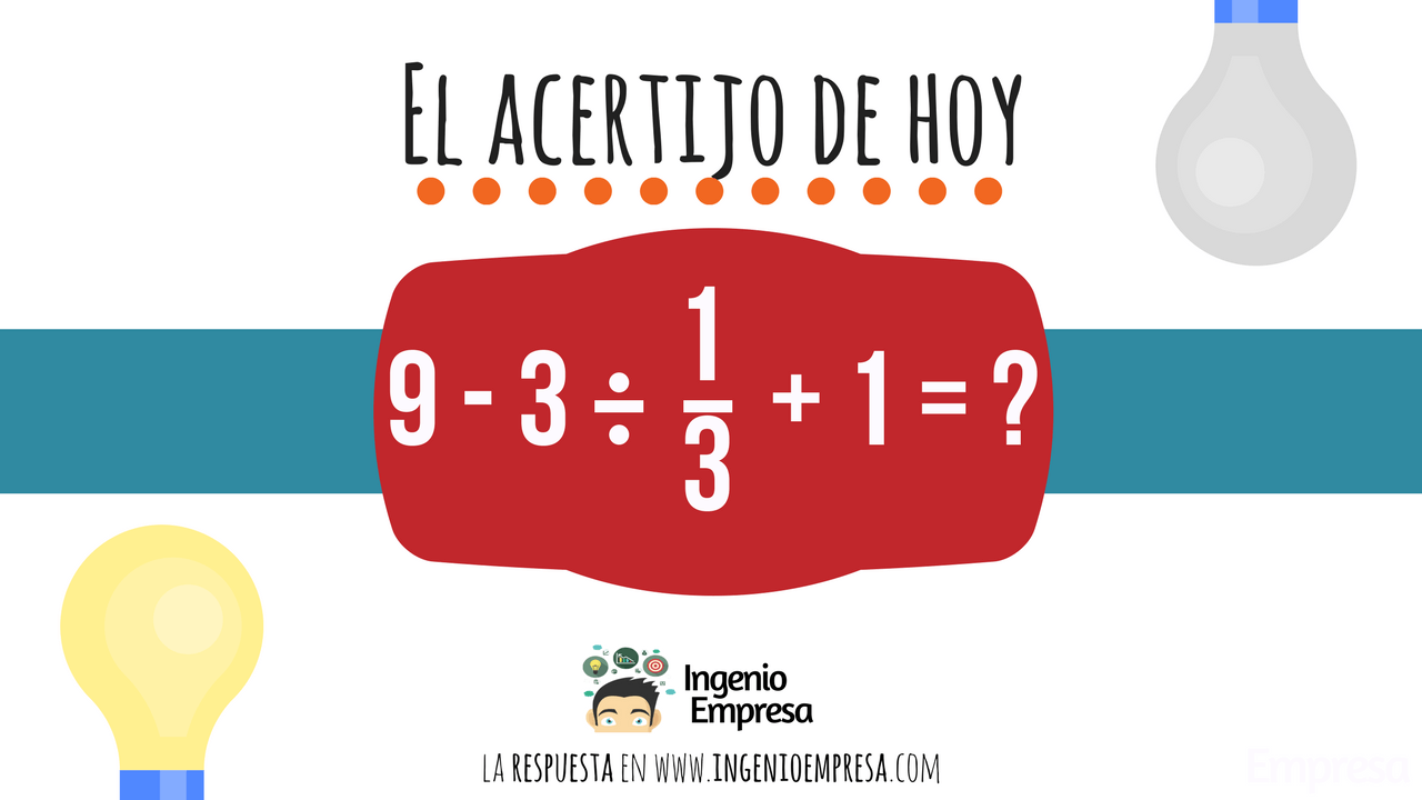 Acertijo matemático para niños